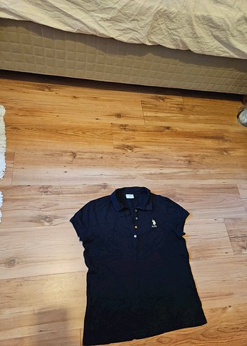 U.S Polo Assn Siyah Pamuk Polo Tişört - Görsel 5