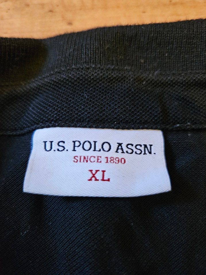 U.S Polo Assn Siyah Pamuk Polo Tişört - Görsel 2