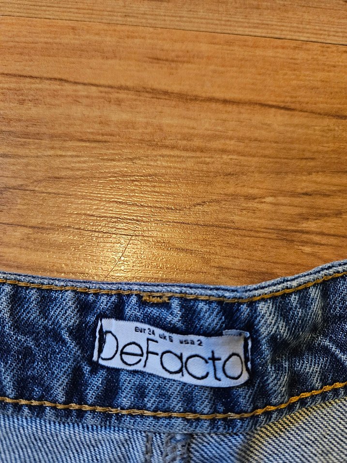 Geniş Kesim Kadın Kot Pantolon - Görsel 3