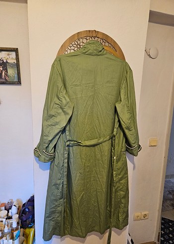 Uzun Yeşil Vintage Sabahlık - Görsel 4