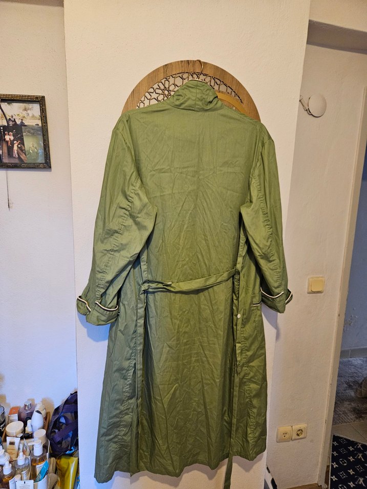 Uzun Yeşil Vintage Sabahlık - Görsel 4