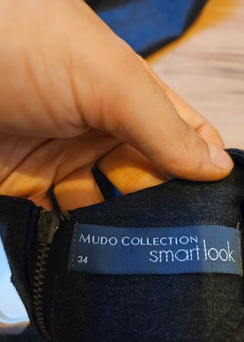 Gri Midi Triko Yün Elbise - Görsel 4