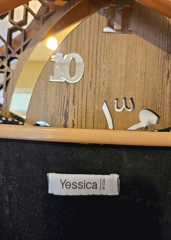 l Beden Yessica Siyah Desenli Bohem Uzun Elbise