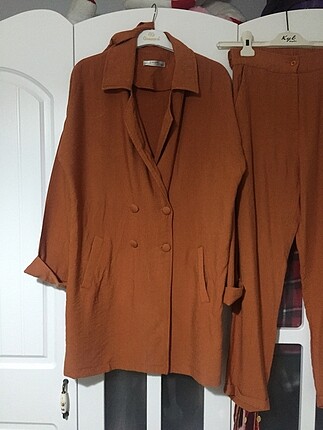 Kiremit blazer takım