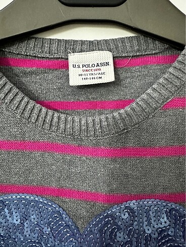 10 Yaş Beden Us Polo Assn Kız Çocuk Kazak