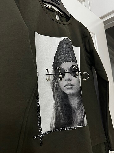 13-14 Yaş Beden haki Renk Escabel Girl Kız Çocuk Swatshirt