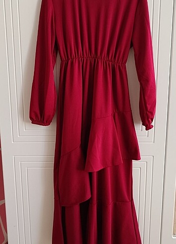 44 Beden bordo Renk Elbise