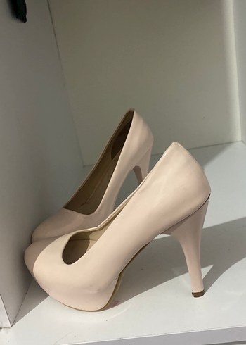 Bej Stiletto Topuklu Kadın Ayakkabı - Görsel 4