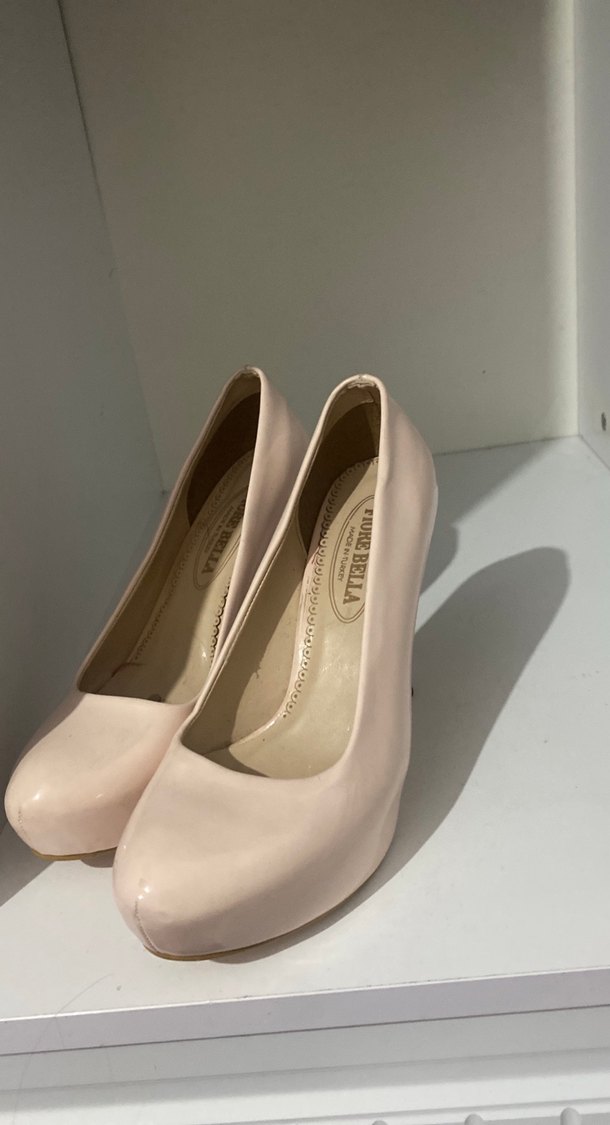 Bej Stiletto Topuklu Kadın Ayakkabı - Görsel 3