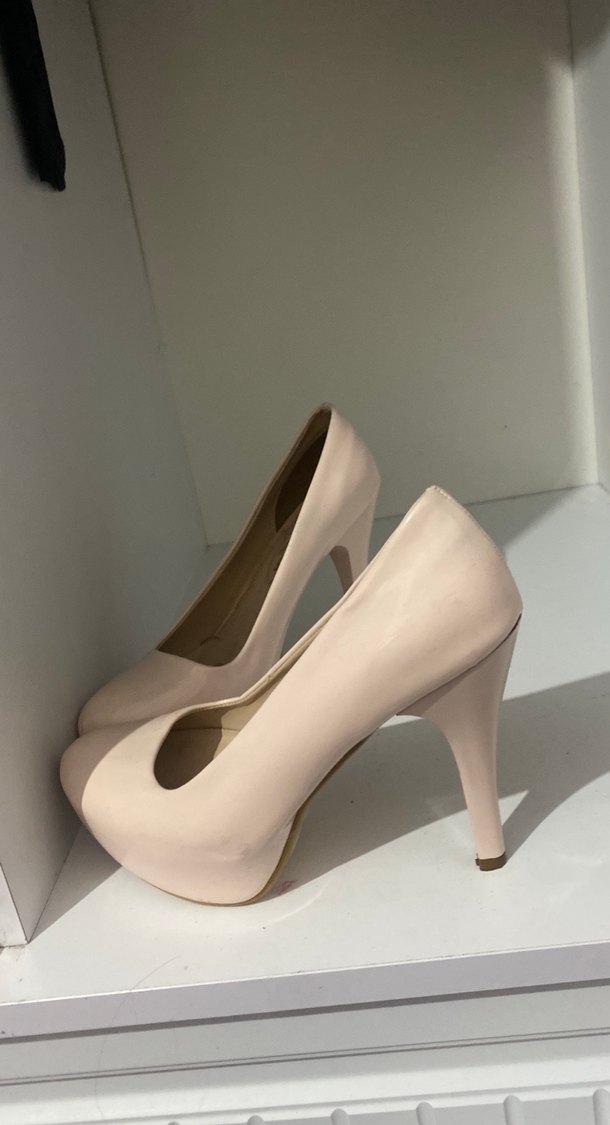 Bej Stiletto Topuklu Kadın Ayakkabı - Görsel 4