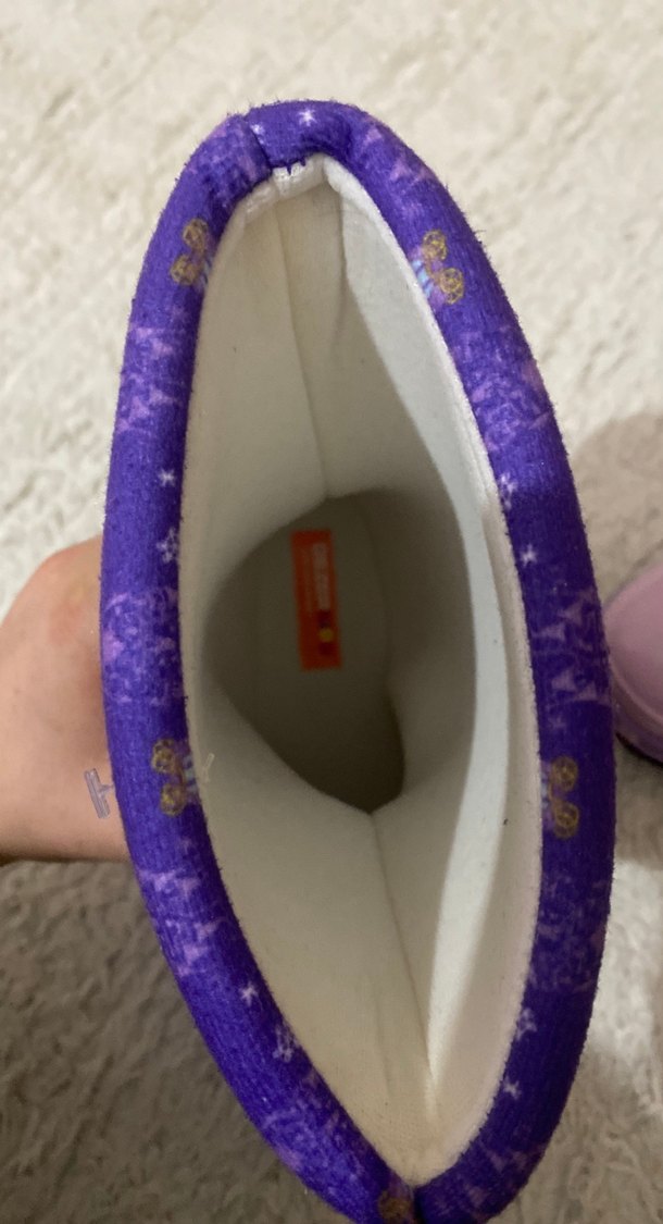 Kız Çocuk Mor Prenses Desenli Yağmur Çizmesi - Görsel 3