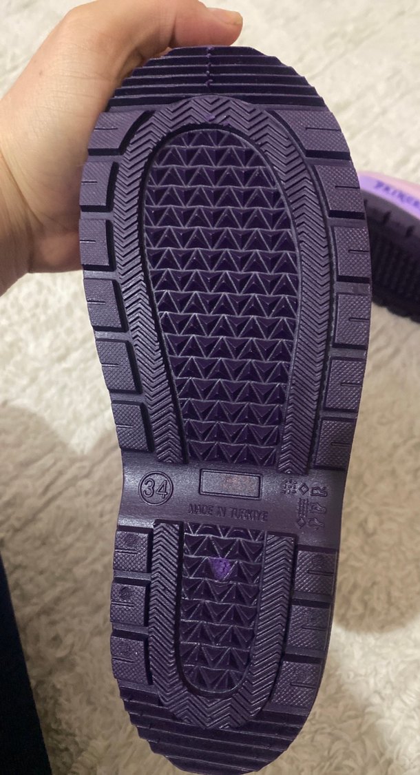 Kız Çocuk Mor Prenses Desenli Yağmur Çizmesi - Görsel 2