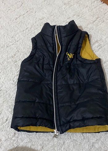 Siyah Dış Yüzeyli Sarı İç Astarlı Erkek Yelek - Görsel 3