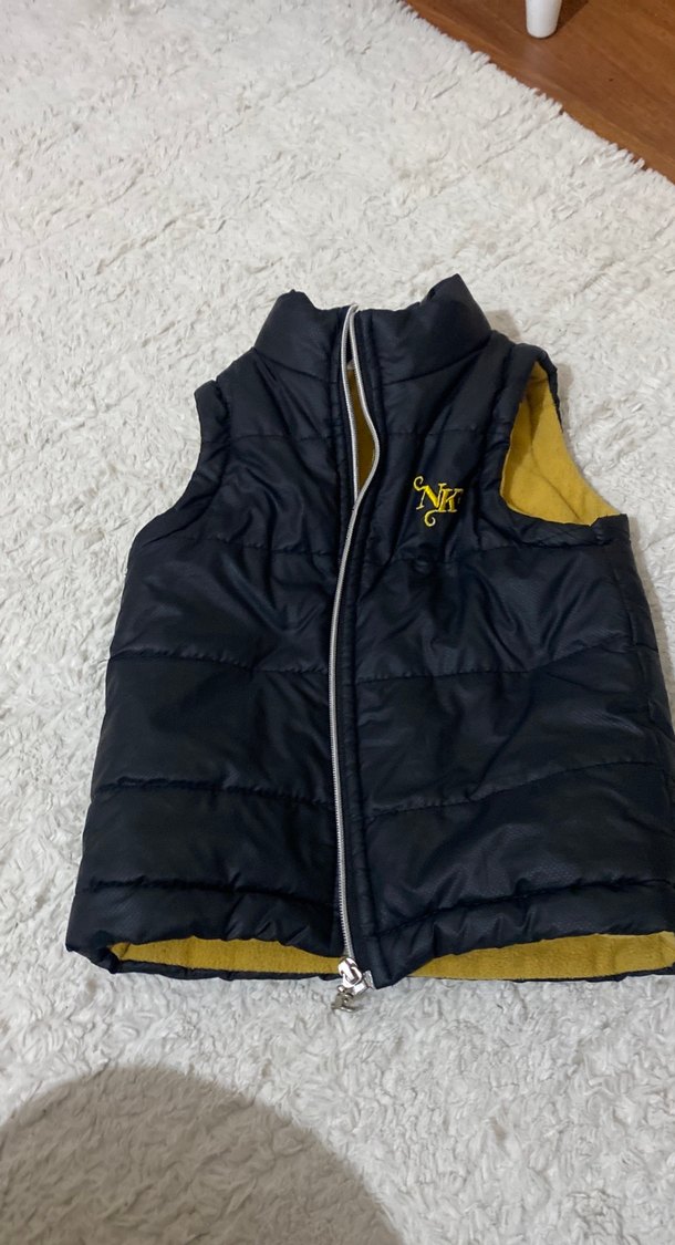 Siyah Dış Yüzeyli Sarı İç Astarlı Erkek Yelek - Görsel 3