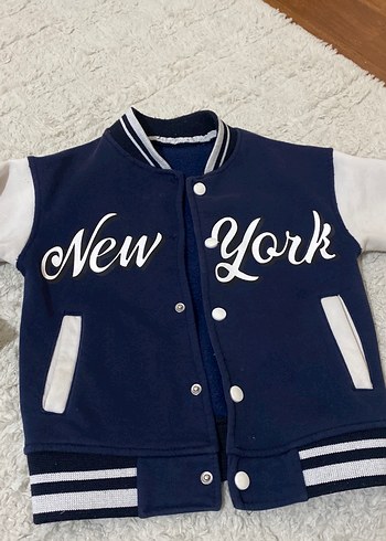 Erkek Çocuk Mavi Baskılı Streetwear Ceket - Görsel 3