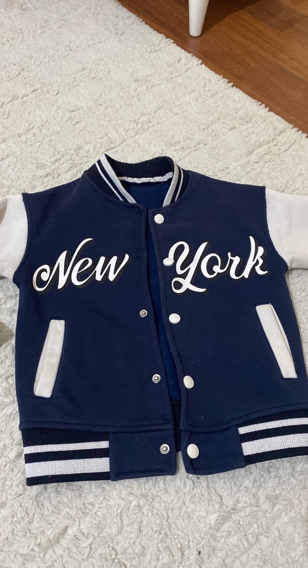 Erkek Çocuk Mavi Baskılı Streetwear Ceket - Görsel 3