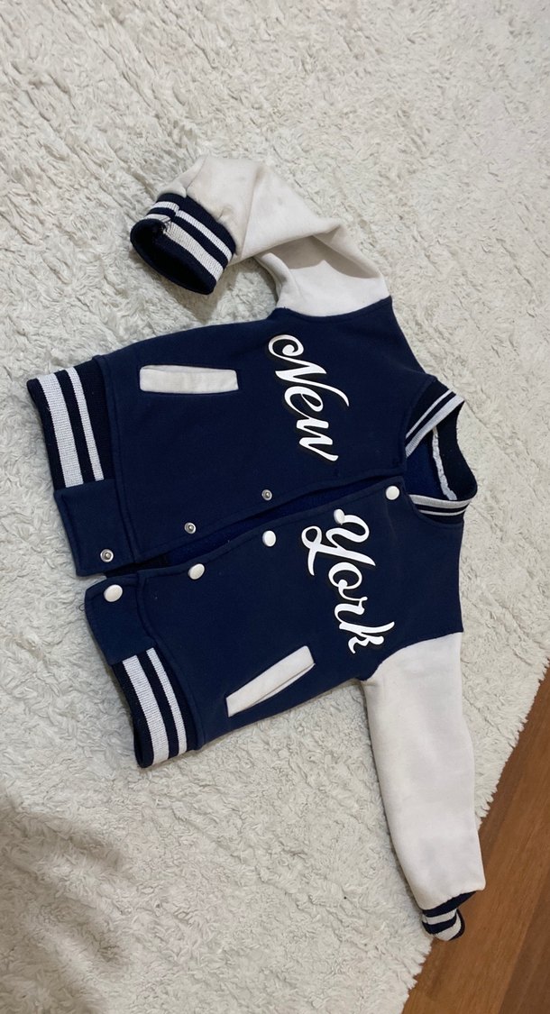 Erkek Çocuk Mavi Baskılı Streetwear Ceket - Görsel 2