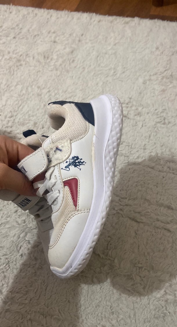 Erkek Çocuk Beyaz Spor Ayakkabı Velcro - Görsel 3