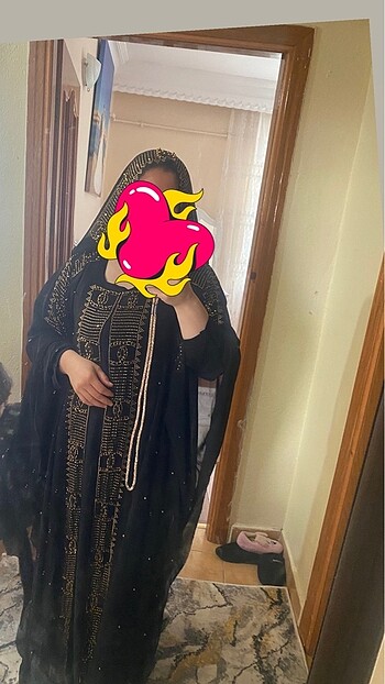 diğer Beden siyah Renk Şalı abaya