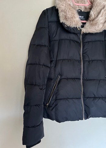 Siyah Kürklü Kadın Kışlık Mont - Görsel 3