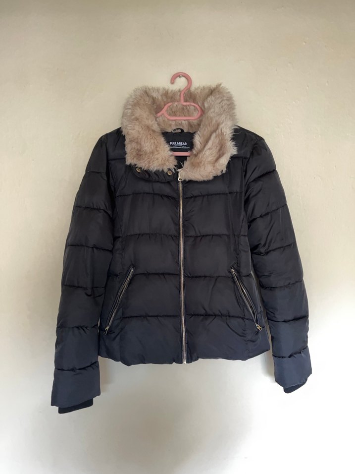 Siyah Kürklü Kadın Kışlık Mont - Görsel 4