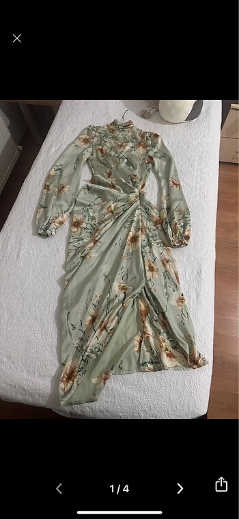 Zara Şık saten elbise marka temsilidir