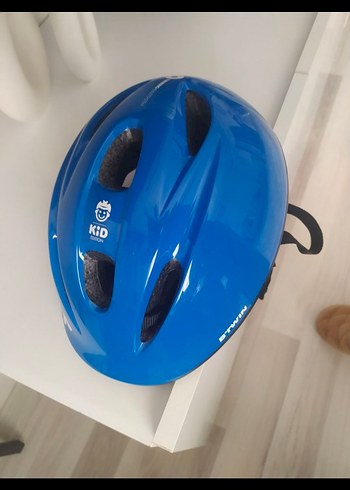 Mavi Çocuk Bisiklet Kaskı Velcro Bantlı - Görsel 4