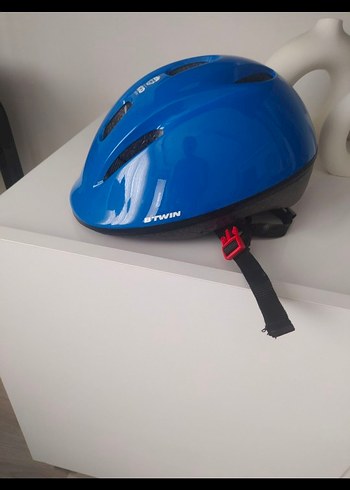 Mavi Çocuk Bisiklet Kaskı Velcro Bantlı - Görsel 2