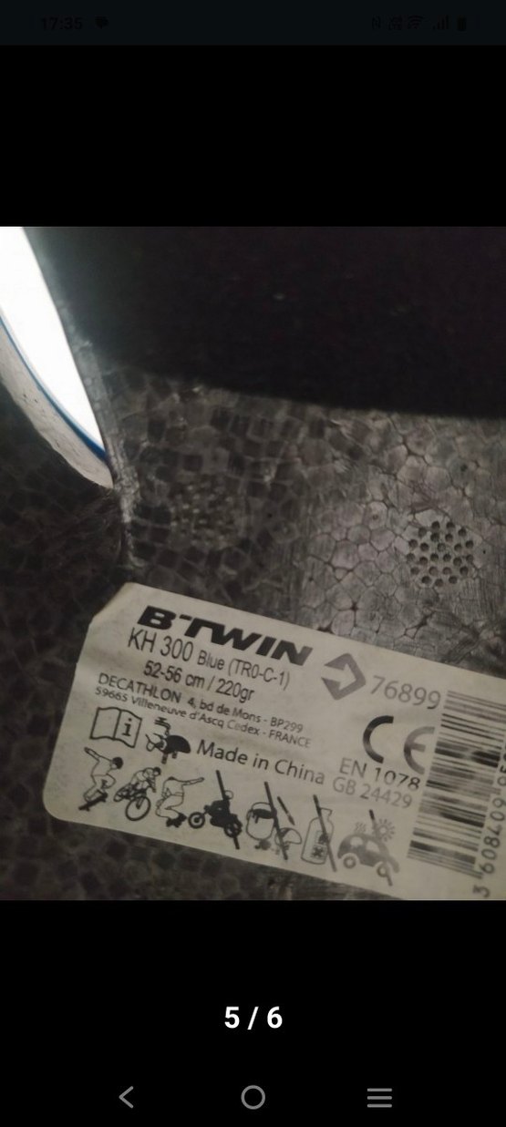 Mavi Çocuk Bisiklet Kaskı Velcro Bantlı - Görsel 3