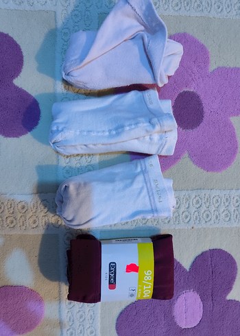 Ergee Beyaz Pamuklu Çocuk Külotlu Çorap 98/104 - Görsel 3