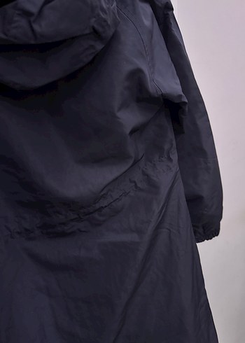 Kadın Lacivert Midi Yağmurluk Fermuarlı - Görsel 5