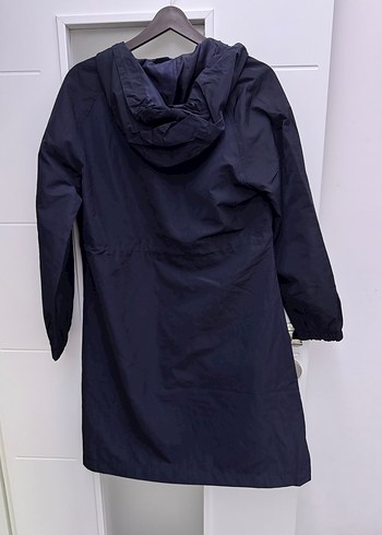 Kadın Lacivert Midi Yağmurluk Fermuarlı - Görsel 4