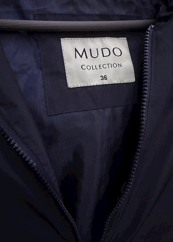 Kadın Lacivert Midi Yağmurluk Fermuarlı - Görsel 2