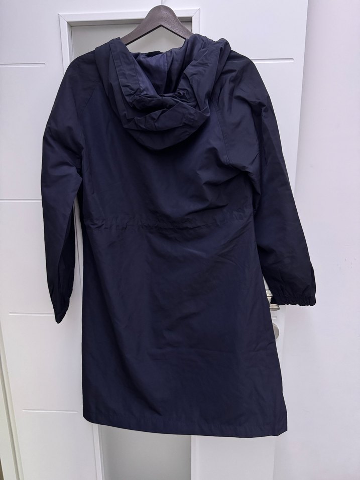Kadın Lacivert Midi Yağmurluk Fermuarlı - Görsel 4