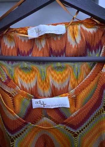 Bohem Çok Renkli Batik Desenli bluz ceket takımı - Görsel 2