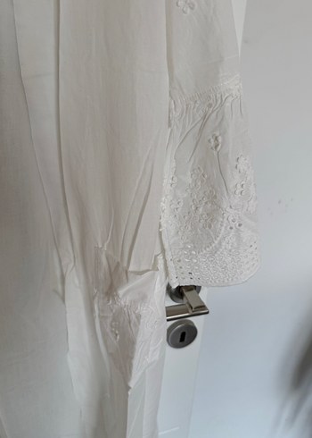 Beyaz Bohem Midi Kadın Sabahlık - Görsel 8