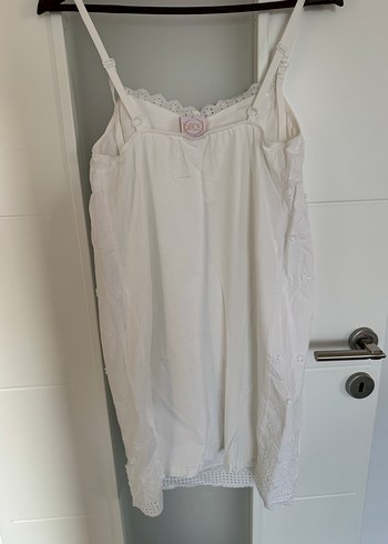 Beyaz Bohem Midi Kadın Sabahlık - Görsel 5