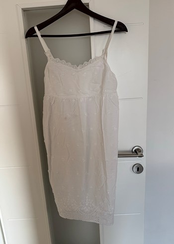 Beyaz Bohem Midi Kadın Sabahlık - Görsel 2