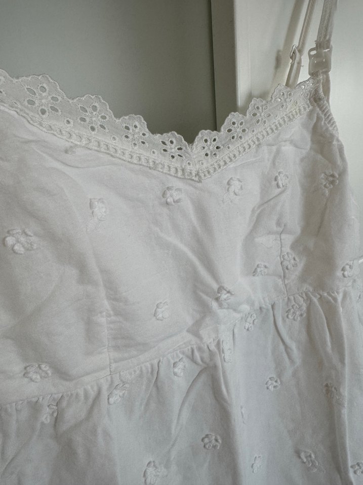 Beyaz Bohem Midi Kadın Sabahlık - Görsel 3
