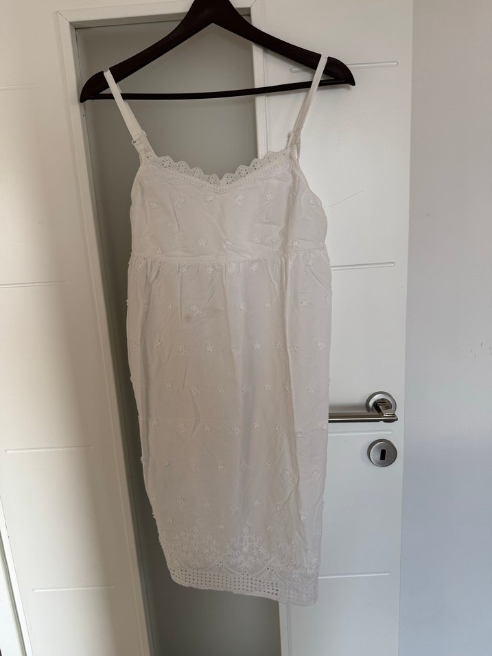 Beyaz Bohem Midi Kadın Sabahlık - Görsel 2