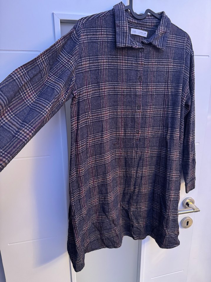 Kadın Ekoseli Uzun Kollu Gömlek - Görsel 3