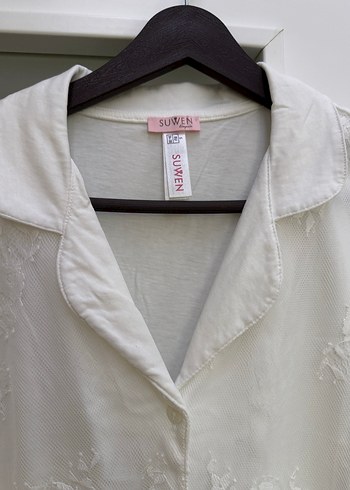 Nakışlı Beyaz Midi Kadın Elbise - Görsel 2