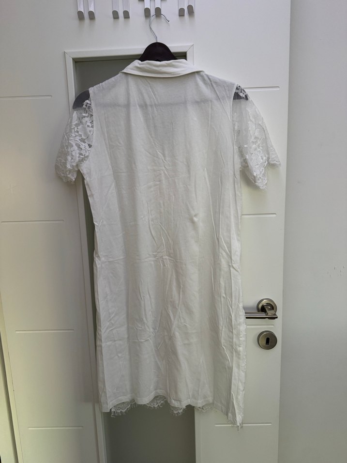 Nakışlı Beyaz Midi Kadın Elbise - Görsel 5