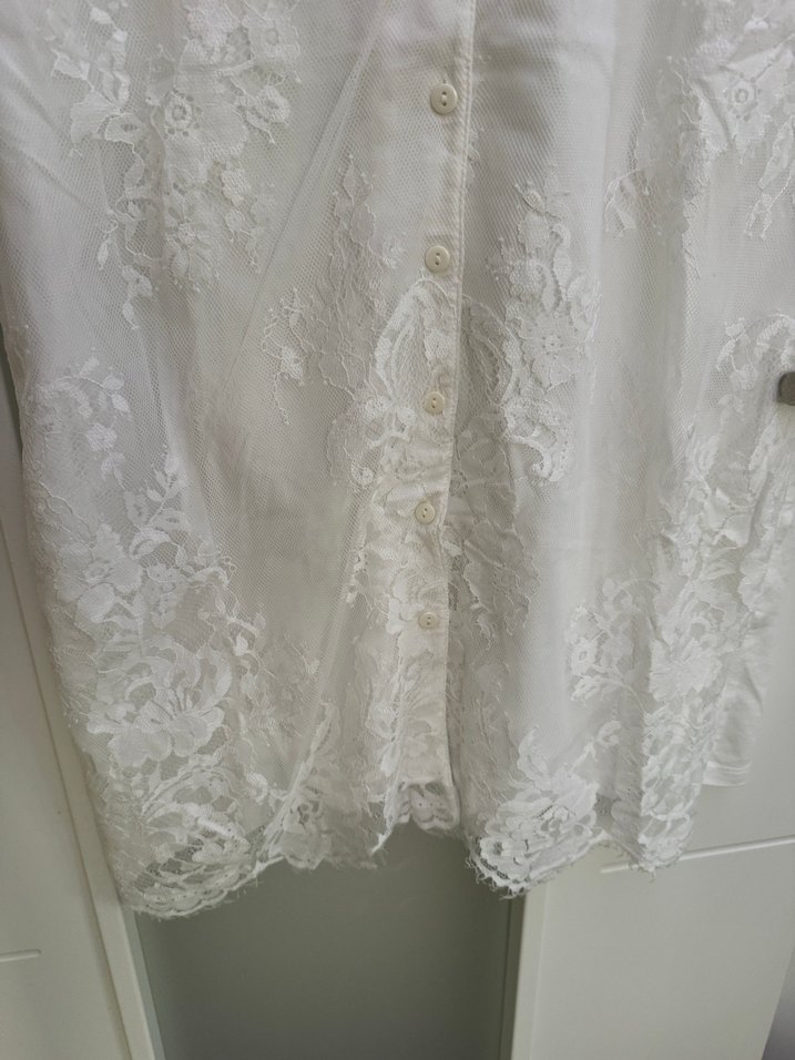 Nakışlı Beyaz Midi Kadın Elbise - Görsel 4