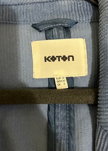 Koton Düğmeli Lacivert Kadın Denim Blazer