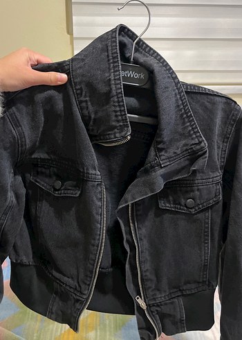 xs Beden Kot siyah crop Ceket