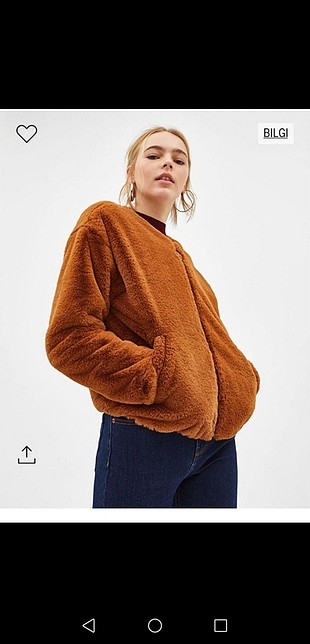 Bershka peluş kürk/mont 