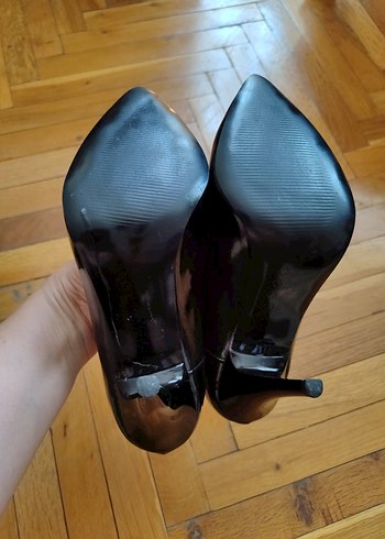 38 Beden siyah Renk Bambi Siyah Stiletto Topuklu Kadın Ayakkabı