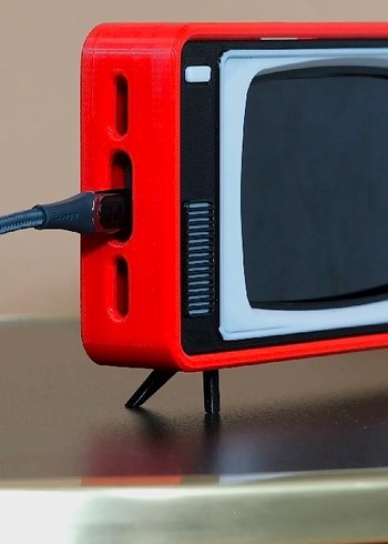 Kırmızı Retro TV - Görsel 4