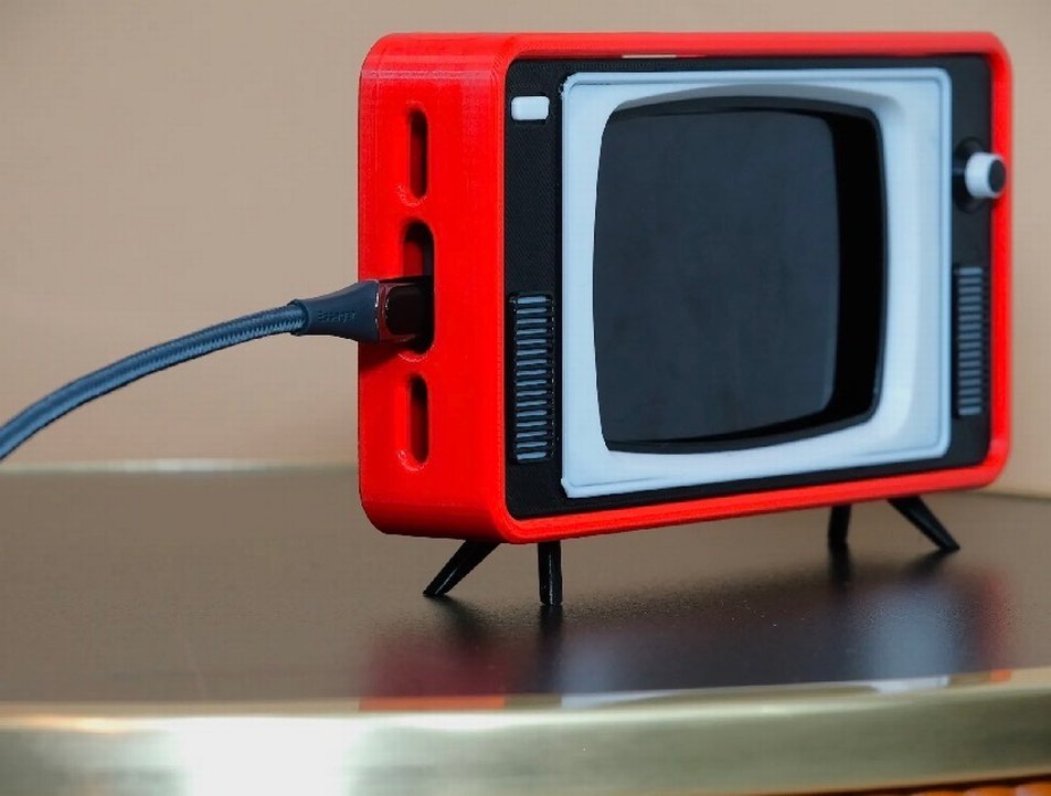 Kırmızı Retro TV - Görsel 4